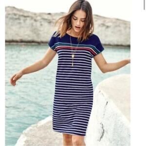 Boden Paulina Jersey Dress Navy Striped Size 8P